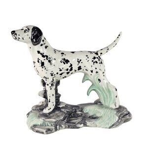 Dalmatian Figurine Porcelain Dog Statue Figurine Hand-Painted Decor Vintage